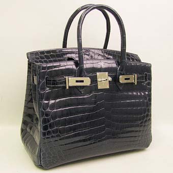 HERMES エルメス バーキン30 スーパーコピー クロコダイルニロティカス ブルーアピス シルバー金具 05P01Sep13 Birkin 169